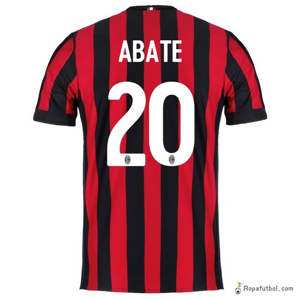 Camiseta AC Milan Replica Primera Ropa Abate 2017/18 Rojo